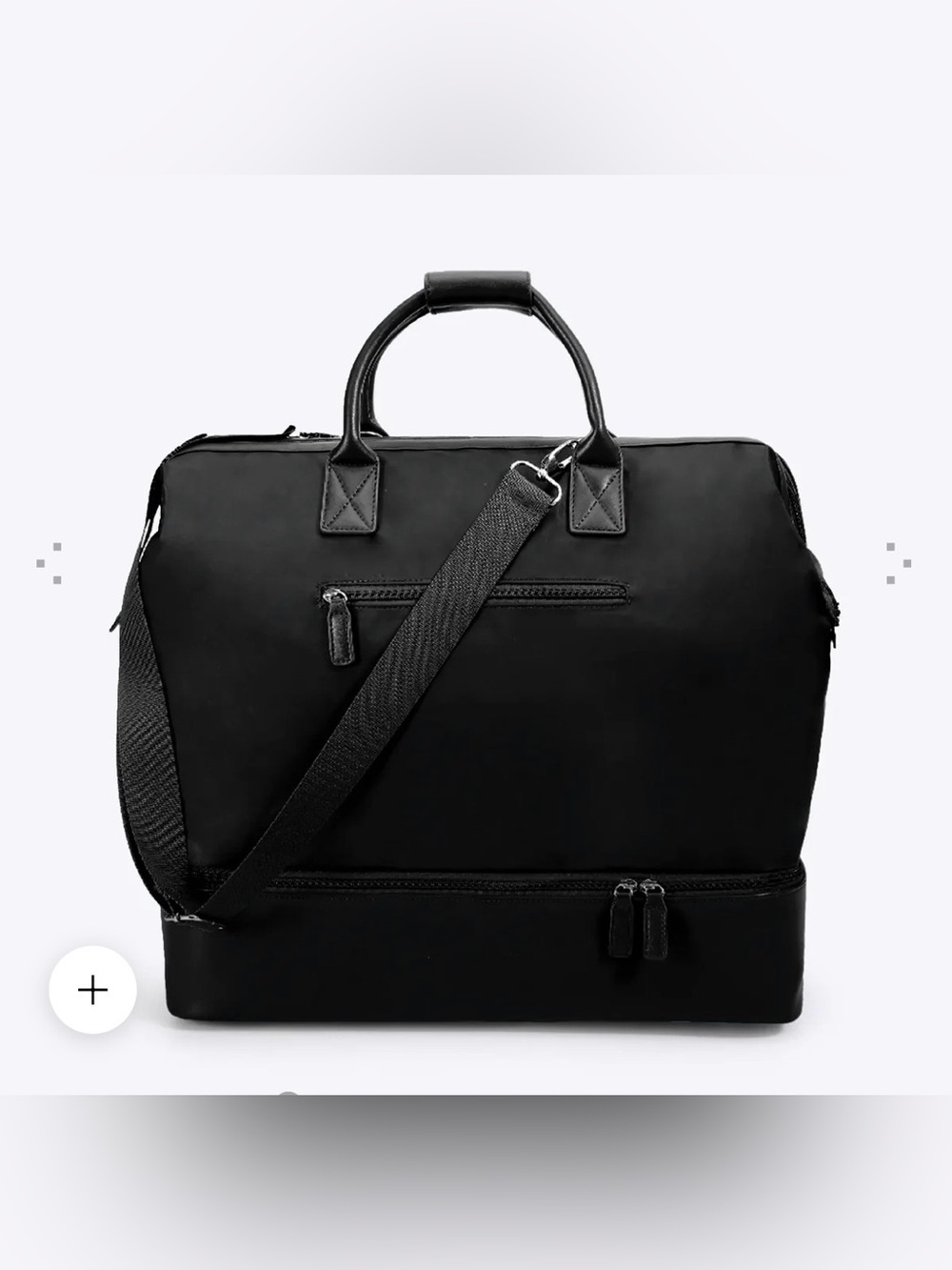 Beis The Weekender Travel Bag with Dirt Bag (No Strap) in Black